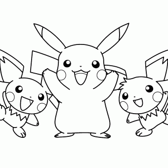 Dibujos Pikachu para dibujar, imprimir, colorear y recortar fácilmente