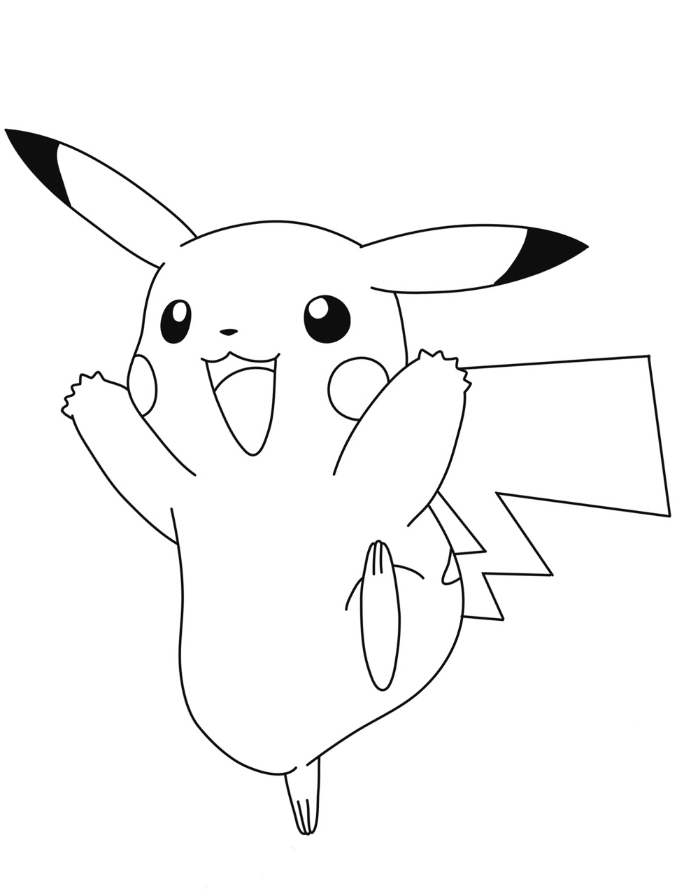 ▷ Dibujos Pikachu para dibujar, imprimir, colorear y recortar fácilmente