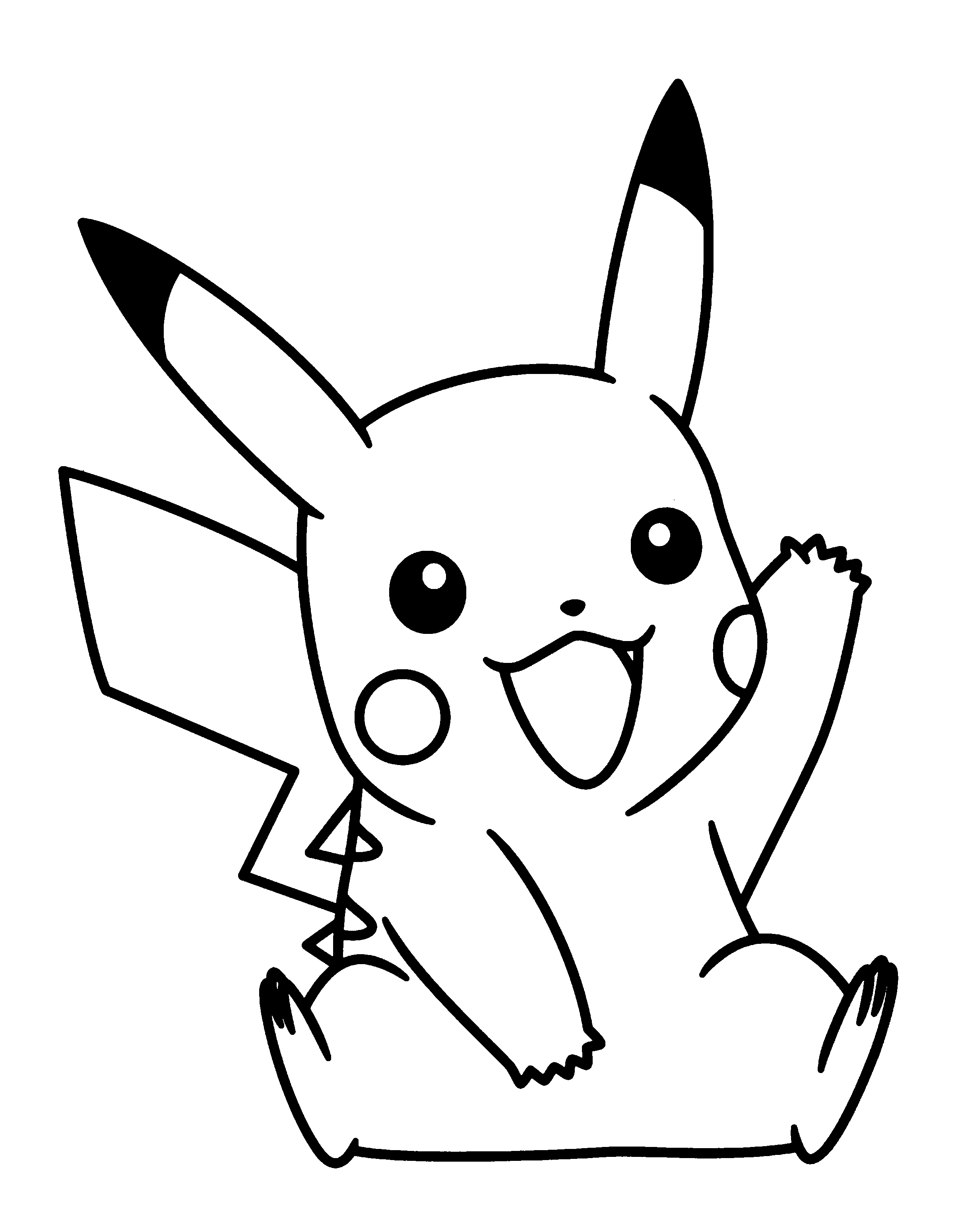 Dibujos Pikachu Para Dibujar Imprimir Colorear Y Recortar