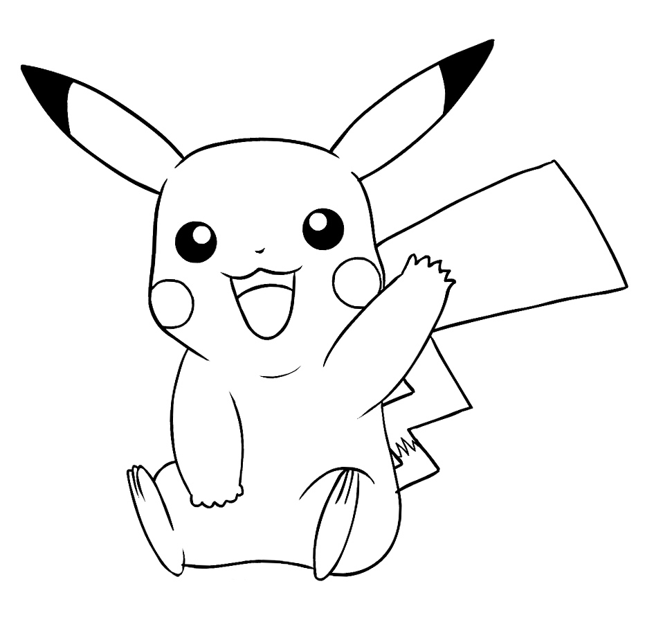 ▷ Dibujos Pikachu para dibujar, imprimir, colorear y recortar